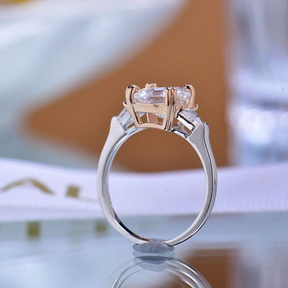 Two-Tone Asscher Cut 3.0ct Ring