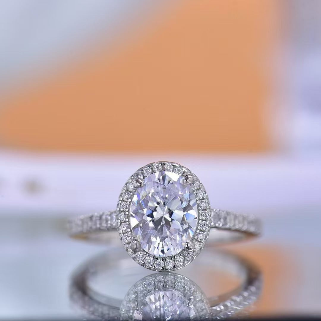 2.0ct Classic Halo Solitaire Ring