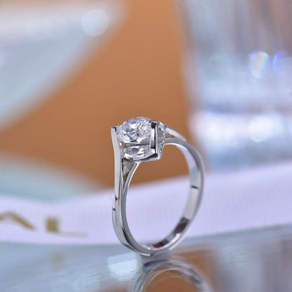 1.0ct Radiant Bull Head Ring