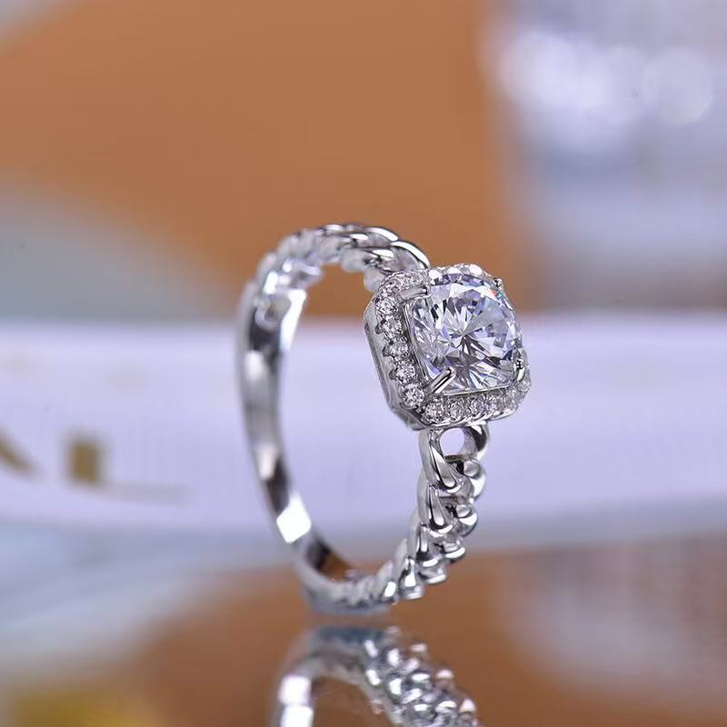 Chain Link Square 1.0ct Ring